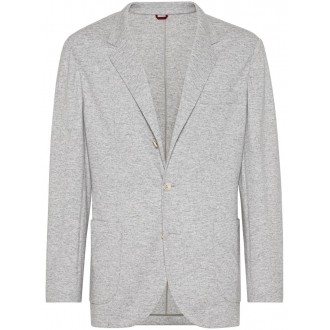 Brunello Cucinelli Cashmere Jersey Blazer With Patch Pockets