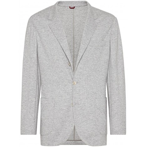 Brunello Cucinelli Cashmere Jersey Blazer With Patch Pockets