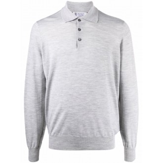 Brunello Cucinelli Polo-Style Lightweight Sweater