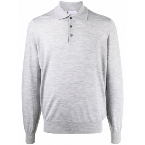 Brunello Cucinelli Polo-Style Lightweight Sweater