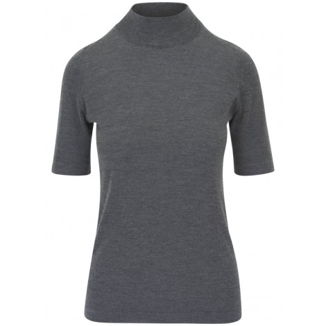 Brunello Cucinelli Short Sleeve Mock-Neck Sweater