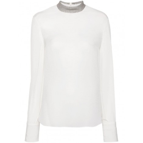 Brunello Cucinelli Long Sleeve Mock-Neck T-Shirt