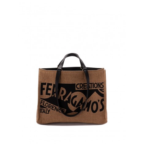 Ferragamo `F Signature` Medium Tote Bag