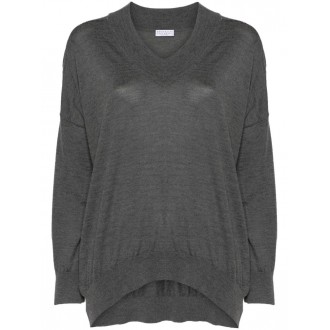 Brunello Cucinelli Long Sleeve V-Neck Sweater