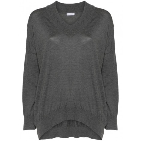 Brunello Cucinelli Long Sleeve V-Neck Sweater