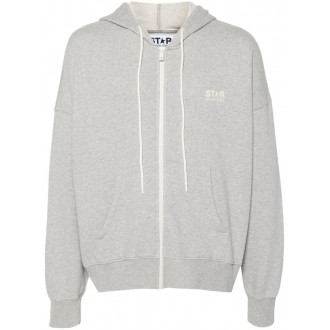 Golden Goose `Star` Zipped Hoodie Logo Printed