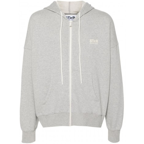 Golden Goose `Star` Zipped Hoodie Logo Printed