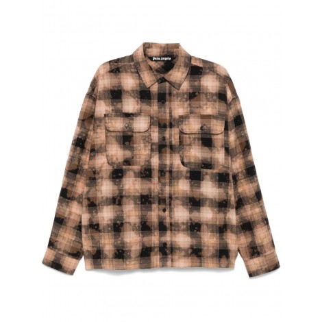 Palm Angels `Curved Logo` Check Shirt