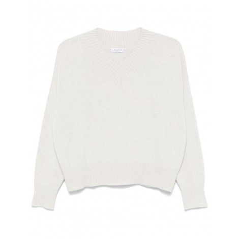 Brunello Cucinelli Long Sleeve V-Neck Sweater