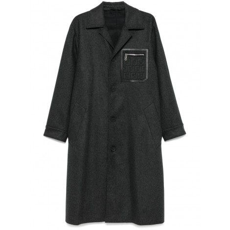 Fendi `Ff` Embossed Coat