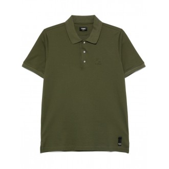 Fendi `Ff` Embossed Polo Shirt