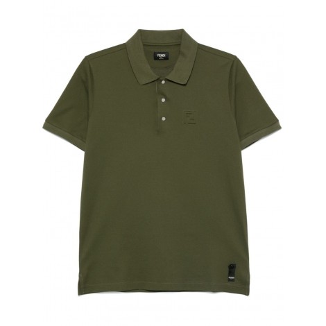 Fendi `Ff` Embossed Polo Shirt