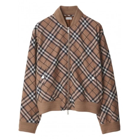 Burberry Check Wool Blend Harrington Jacket