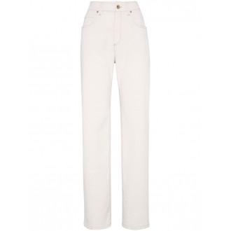 Brunello Cucinelli Denim Loose Pants With Shiny Tab