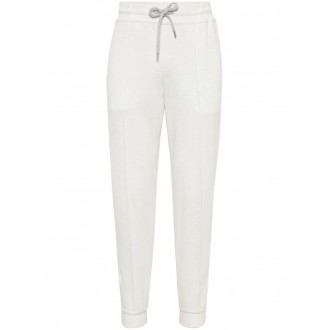 Brunello Cucinelli Pants With Crête Detail And Elasticated Zipper Cuff