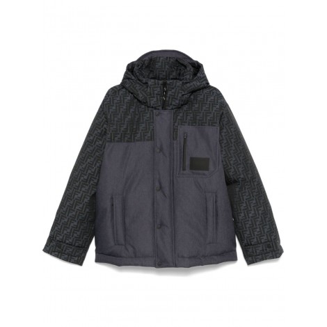 Fendi `Ff Denim Tech` Padded Jacket