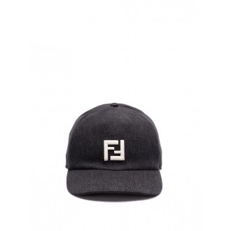 Fendi `Ff` Denim Baseball Cap