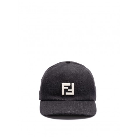 Fendi `Ff` Denim Baseball Cap