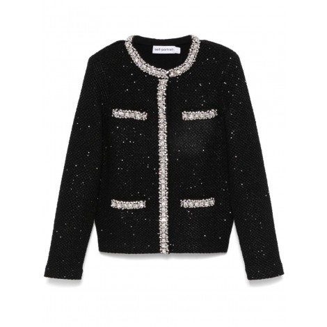 Self-Portrait Sequin Knit Cardigan