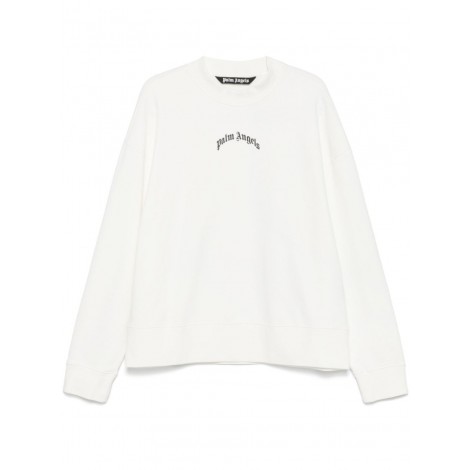 Palm Angels `Back Curved Logo` Crew-Neck Sweatshirt