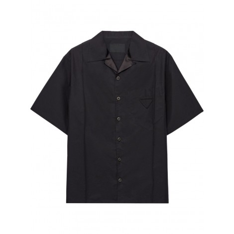 Prada Short-Sleeved Technical Cotton Shirt