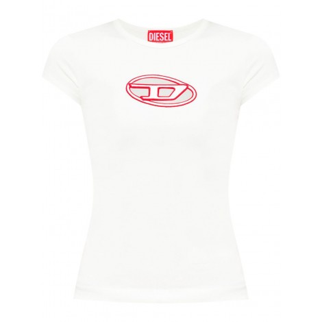 Diesel `T-Angie` T-Shirt With `Oval-D` Laser-Cut