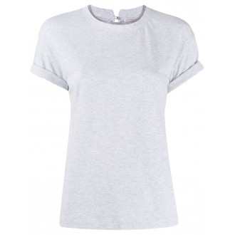 Brunello Cucinelli T-Shirt With `Precious` Faux-Layering