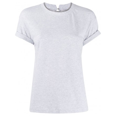 Brunello Cucinelli T-Shirt With `Precious` Faux-Layering