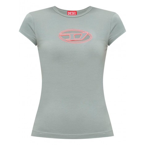 Diesel `T-Angie` T-Shirt With `Oval-D` Laser-Cut