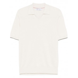 Brunello Cucinelli English Rib Knit Polo