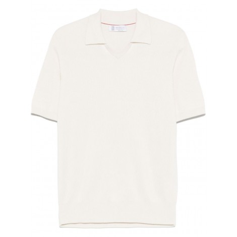 Brunello Cucinelli English Rib Knit Polo