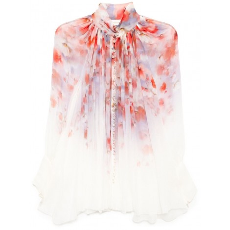 Zimmermann `Crush` Smock Blouse