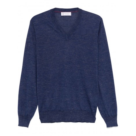 Brunello Cucinelli Long Sleeve V-Neck Sweater