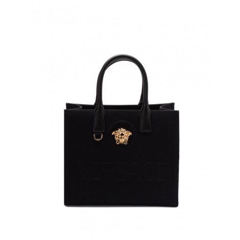 Versace `La Medusa Canvas` Small Tote Bag