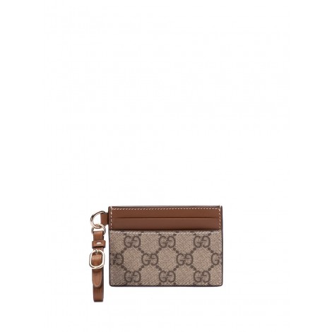 Gucci `Gg Emblem` Card Case With Strap