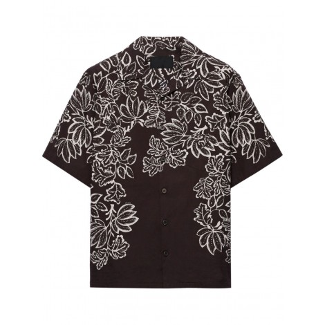 Prada Short-Sleeved Printed Cotton Shirt