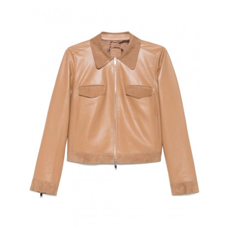 Desa 1972 Leather Shirt Collar Jacket