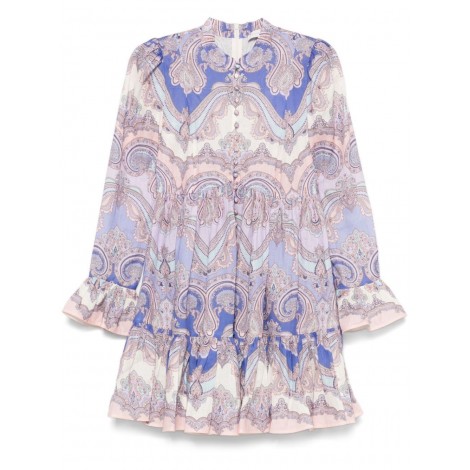 Zimmermann `Maxine` Long Sleeve Mini Dress