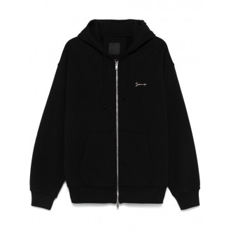 Givenchy Boxy Fit Hoodie With Zip And Pocket Base