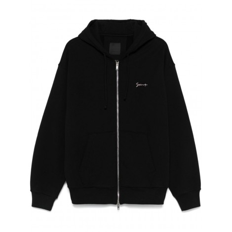 Givenchy Boxy Fit Hoodie With Zip And Pocket Base