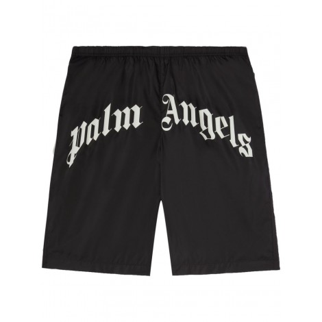 Palm Angels `Curved Logo` Swim Shorts