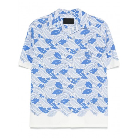 Prada Short-Sleeved Printed Cotton Shirt