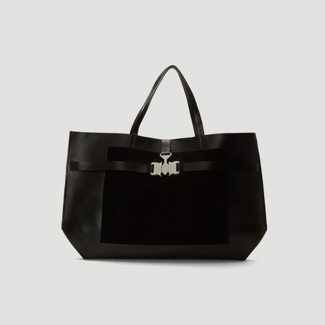 Tri-Buckle Tote Bag in Black