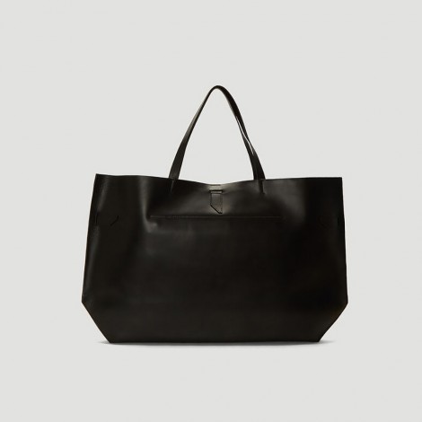 Tri-Buckle Tote Bag in Black