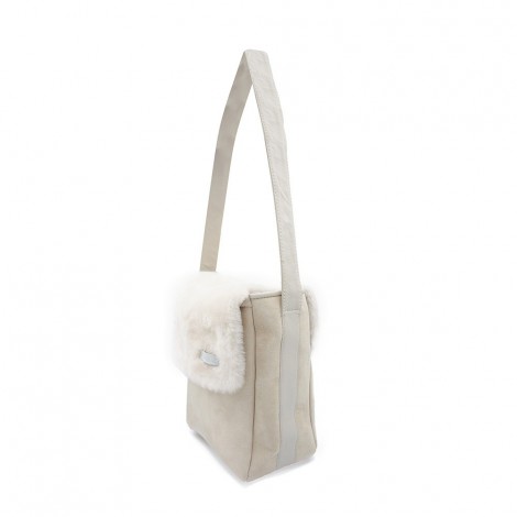 White Shearling Bag