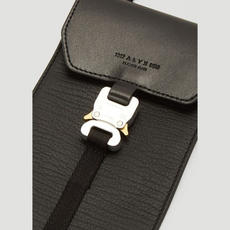 Mini Buckle Cross Body Bag in Black