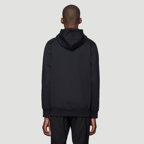 Logo Print Hooded Sweatshirt in Black