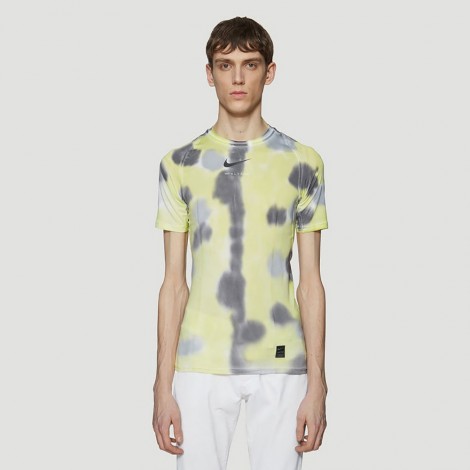 X NIKE Pro Fit Laser Logo Sponge T-Shirt in Camo Green