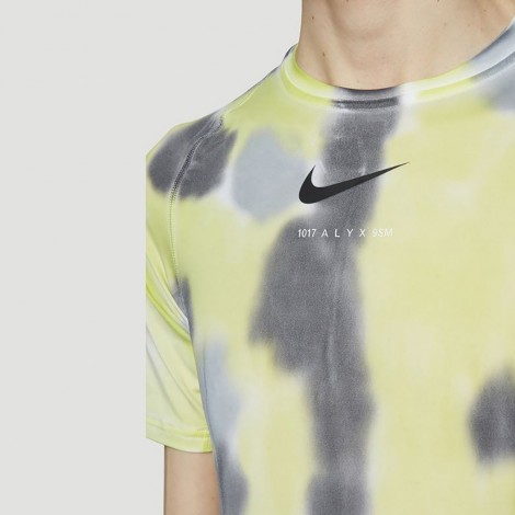 X NIKE Pro Fit Laser Logo Sponge T-Shirt in Camo Green