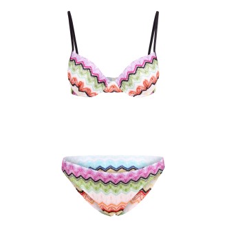 Missoni Zig Zag Pattern Knit Bikini 40